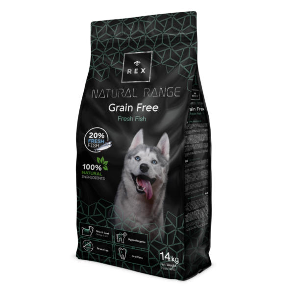 Rex Natural Range Grain Free Fresh Fish - hipoallergén gabonamentes halas szárazeledel - imagine 3