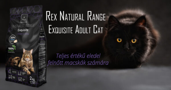 Rex Natural Range Exquisite Adult Cat - Chicken & Turkey csirke- és pulykahúsos macskaeledel 2 kg - imagine 2