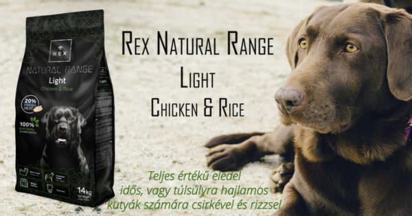 Rex Natural Range Light - Chicken & Rice csirkés rizses kutyaeledel - imagine 3