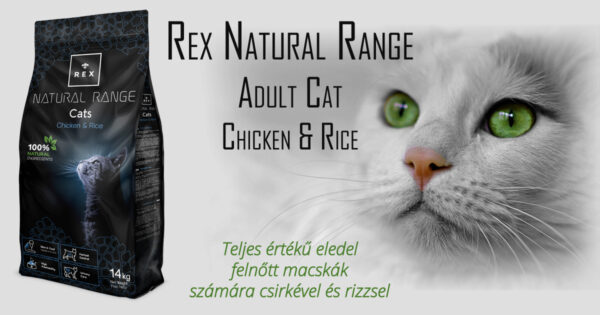 Rex Natural Range Adult Cat - Chicken & Rice csirkés rizses gazdaságos macskaeledel - imagine 3
