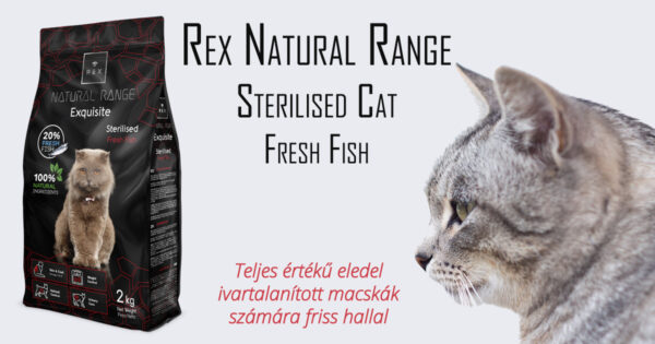 Rex Natural Range Exquisite Sterilised Cat - Fresh Fish friss halhúsos macskaeledel 2 kg - imagine 2